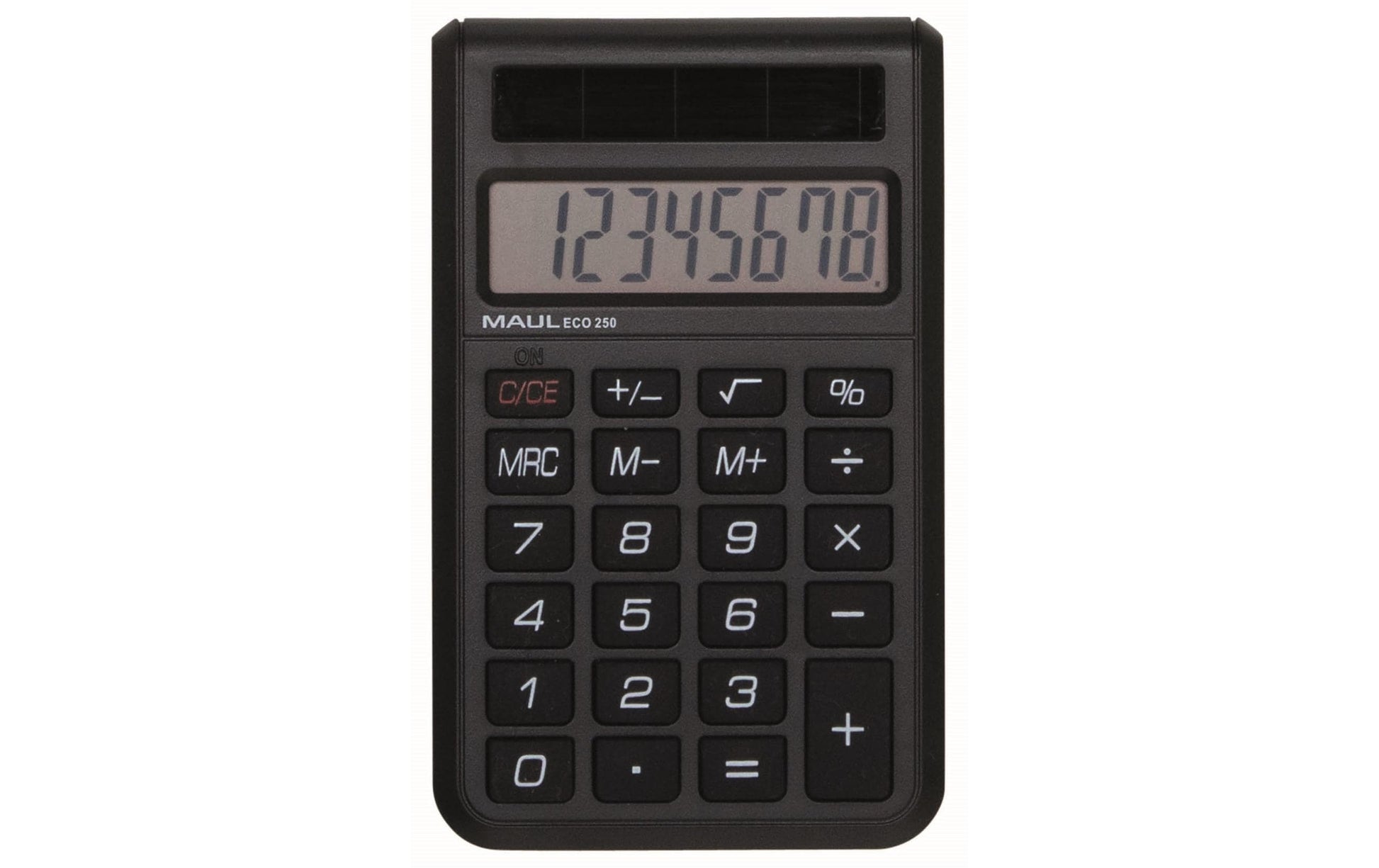 Maul Taschenrechner ECO 250 – 8-stellig – Solar – Schwarz