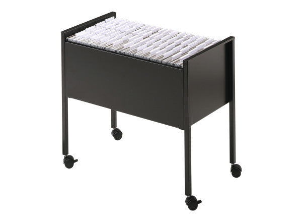 Durable Economy Hängemappenwagen – für 80 Hängemappen A4, mit Rollen, 655 × 592 × 368 mm, schwarz, Stahl