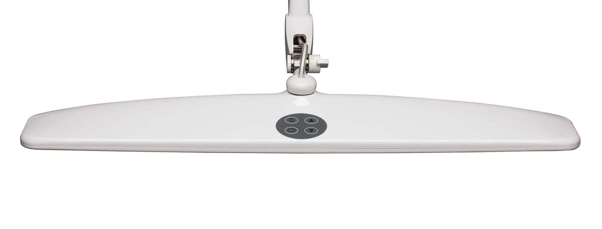 MAUL LED-Tischleuchte – Klemmfuss, schwenkbar, 3 Lichtmodi, dimmbar – 6500 K – 2'248 lm 21 W – Weiss Metall