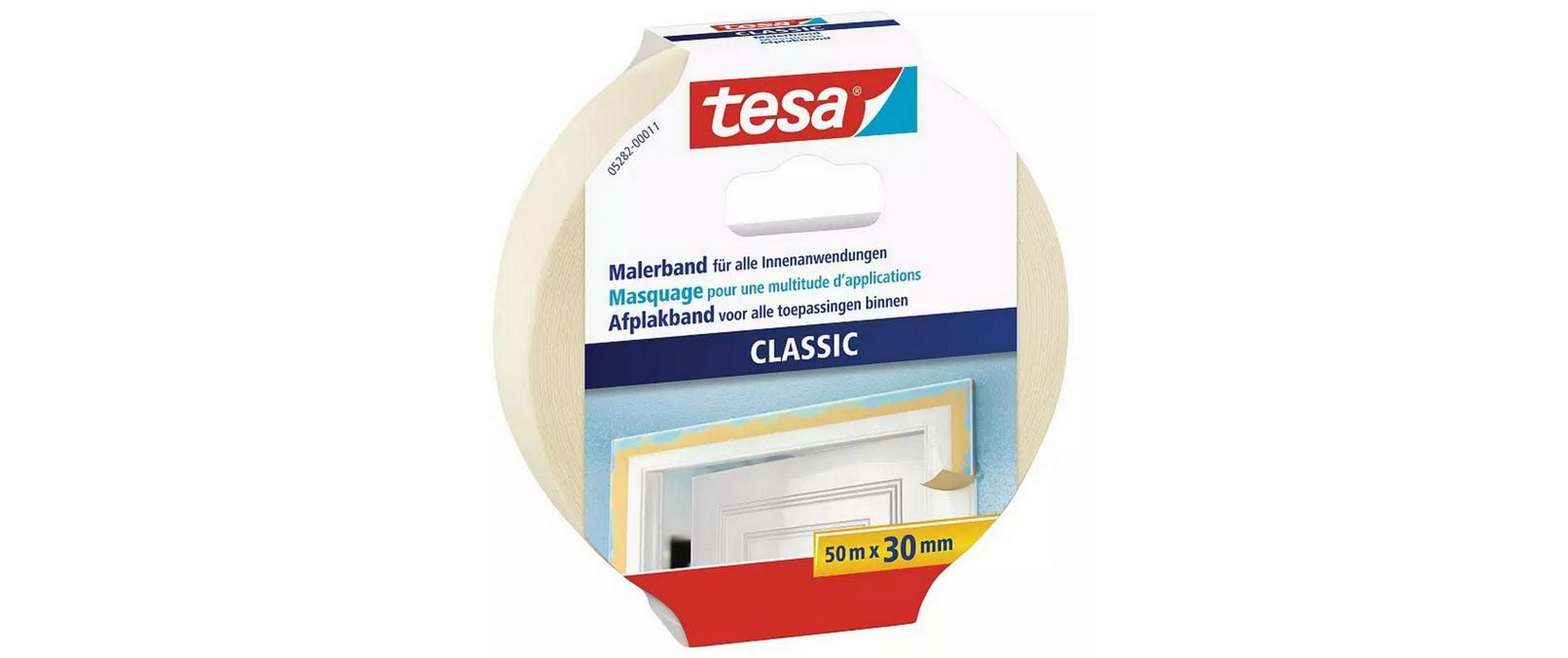 TESA Malerband Classic – 30 mm × 50 m, innen, 4 Rollen