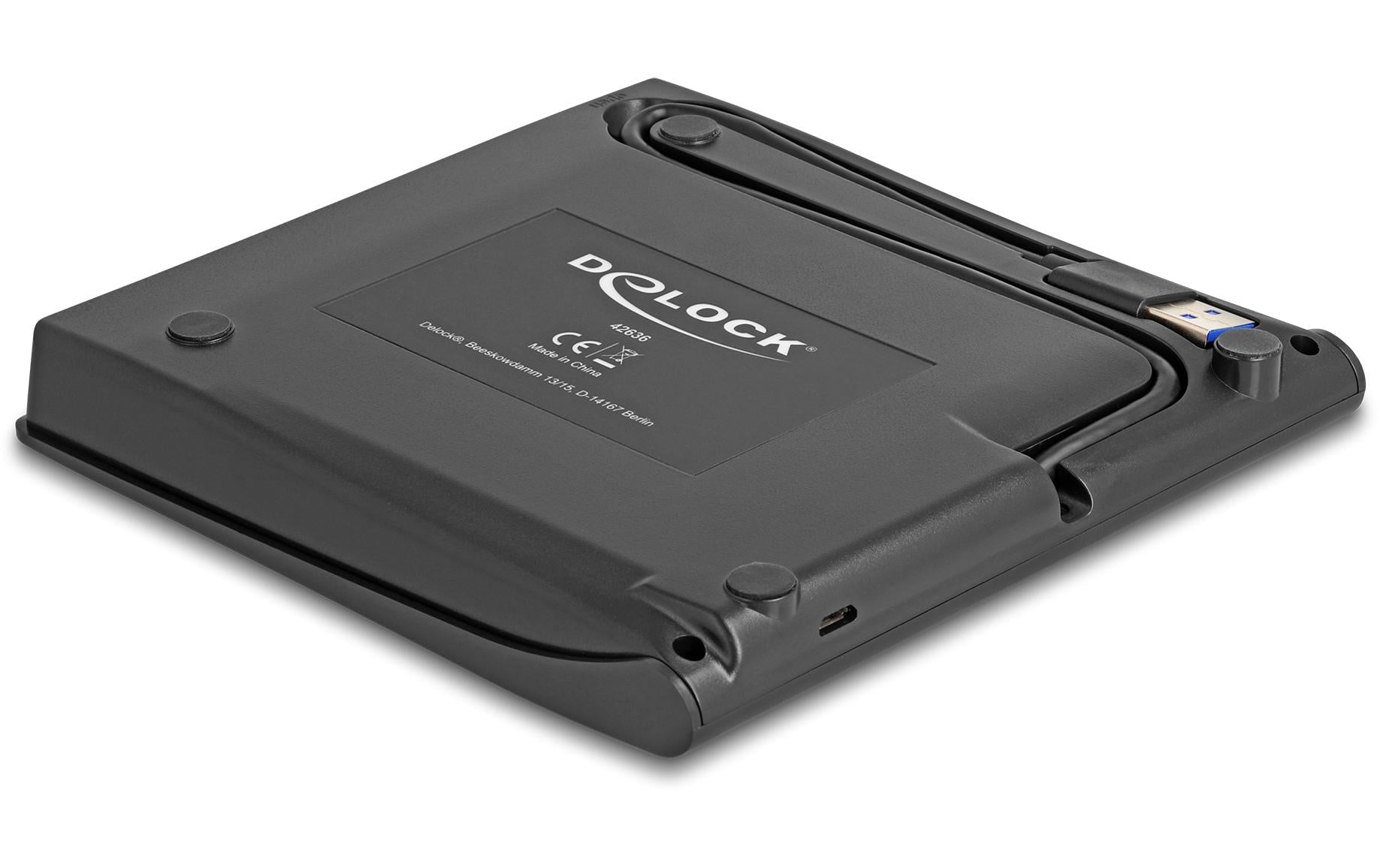 DeLOCK 1-Bay HDD-Gehäuse – SuperSpeed USB Typ-A, 5 Gbit/s, für 5,25" Slim SATA (12,7 mm)
