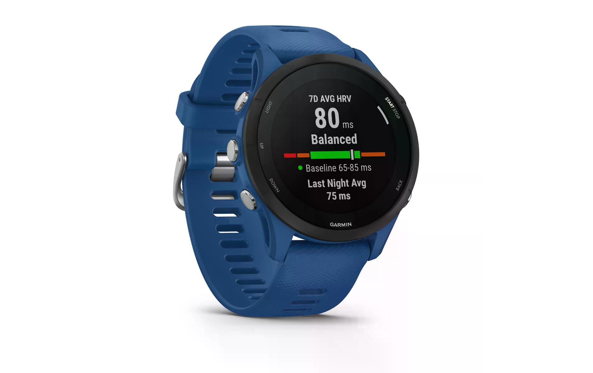 Garmin Forerunner 255 Basic – Smartwatch – 46 mm, 1,1", GPS, MIP, Gorilla Glass 3, 5 ATM, Tidal Blue