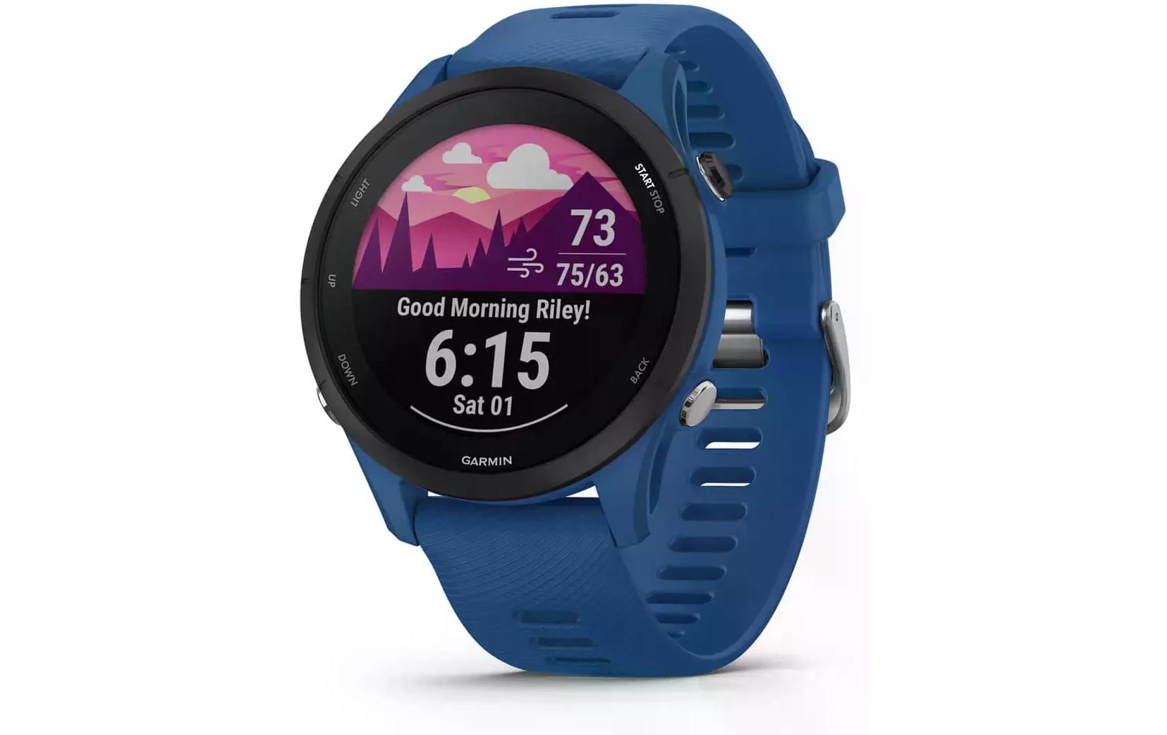 Garmin Forerunner 255 Basic – Smartwatch – 46 mm, 1,1", GPS, MIP, Gorilla Glass 3, 5 ATM, Tidal Blue