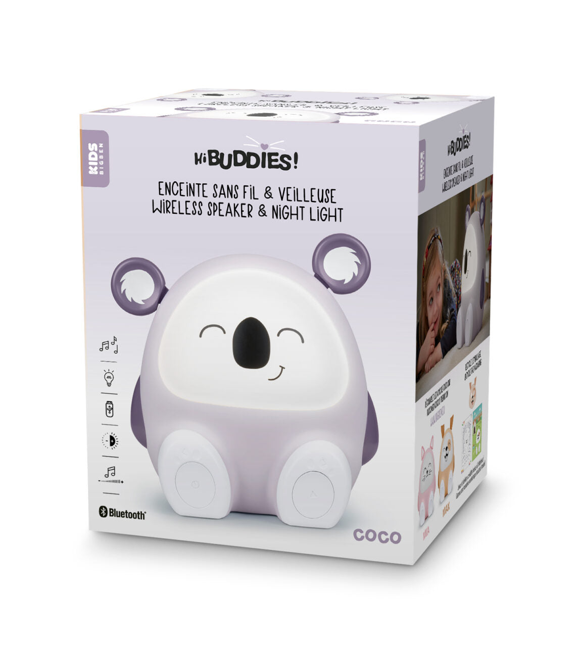 Bigben Interactive Koala – Bluetooth-Lautsprecher – 8 h Akku, 15 W, Bluetooth 5.0, Lila