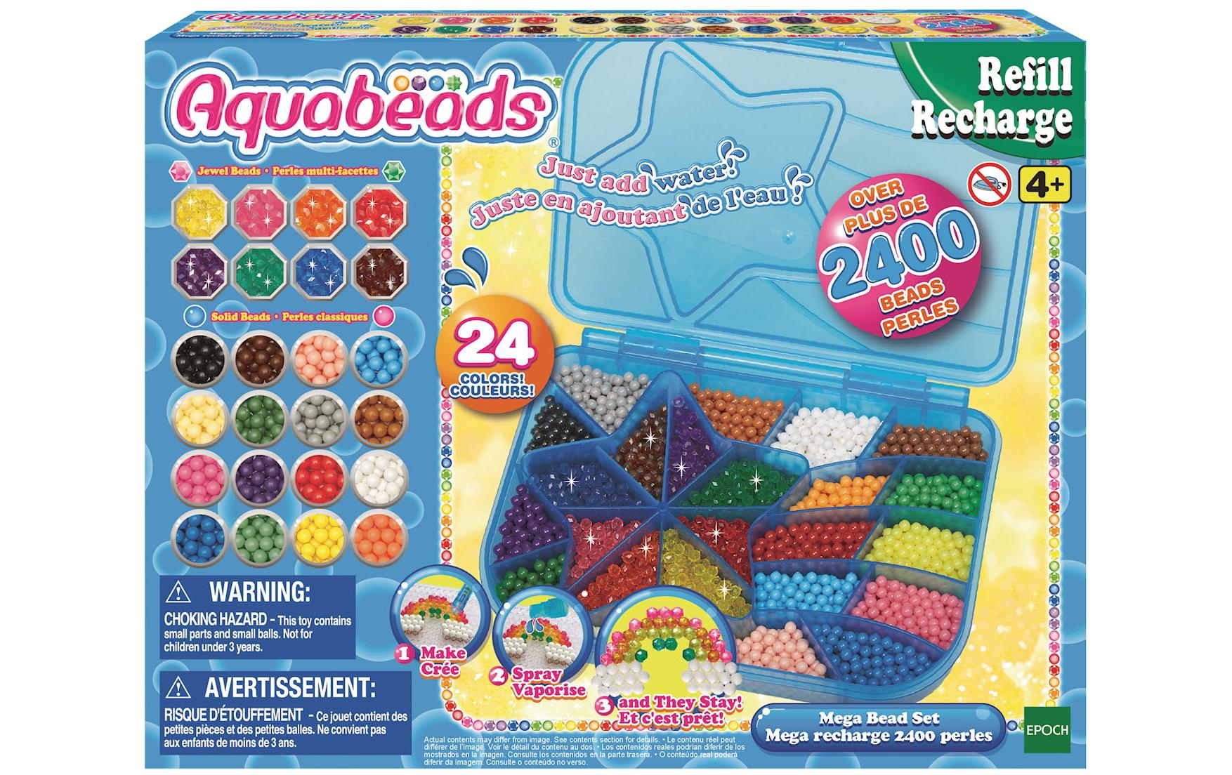Aquabeads Perlen, Maxi Nachfüllbox, Mehrfarbig, 31 × 23,5 × 5 cm, 411 g, CE, 31502