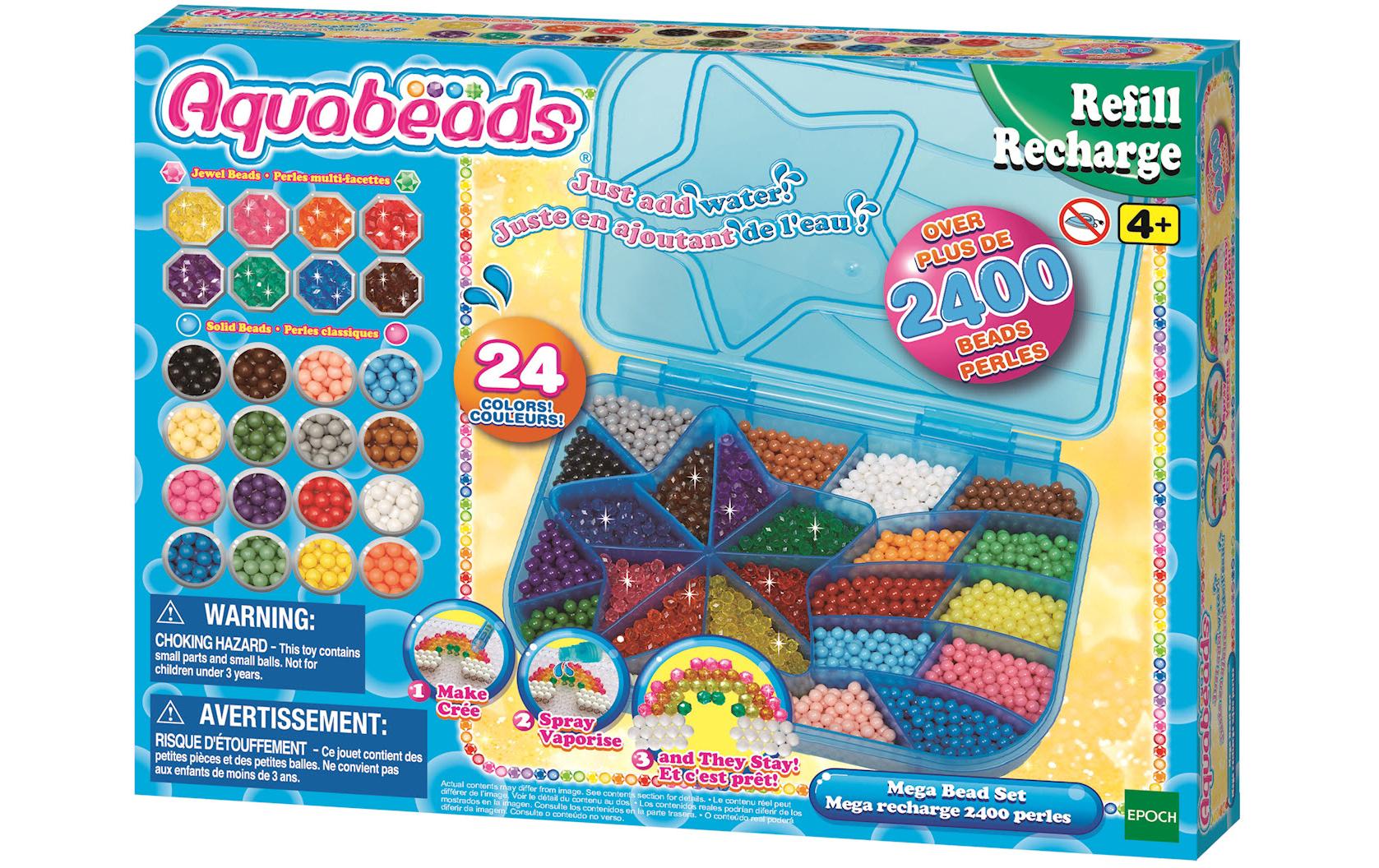 Aquabeads Perlen, Maxi Nachfüllbox, Mehrfarbig, 31 × 23,5 × 5 cm, 411 g, CE, 31502