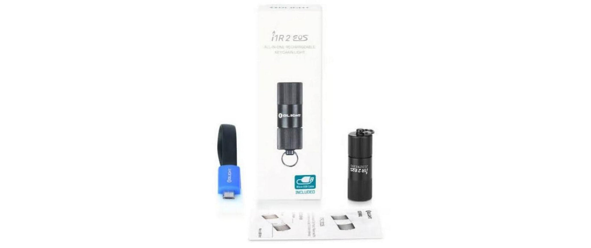 Olight LED-Schlüsselanhänger I1R 2 EOS – 150 lm, Leuchtweite 40 m, IPX8, Aluminium-Legierung, Schwarz
