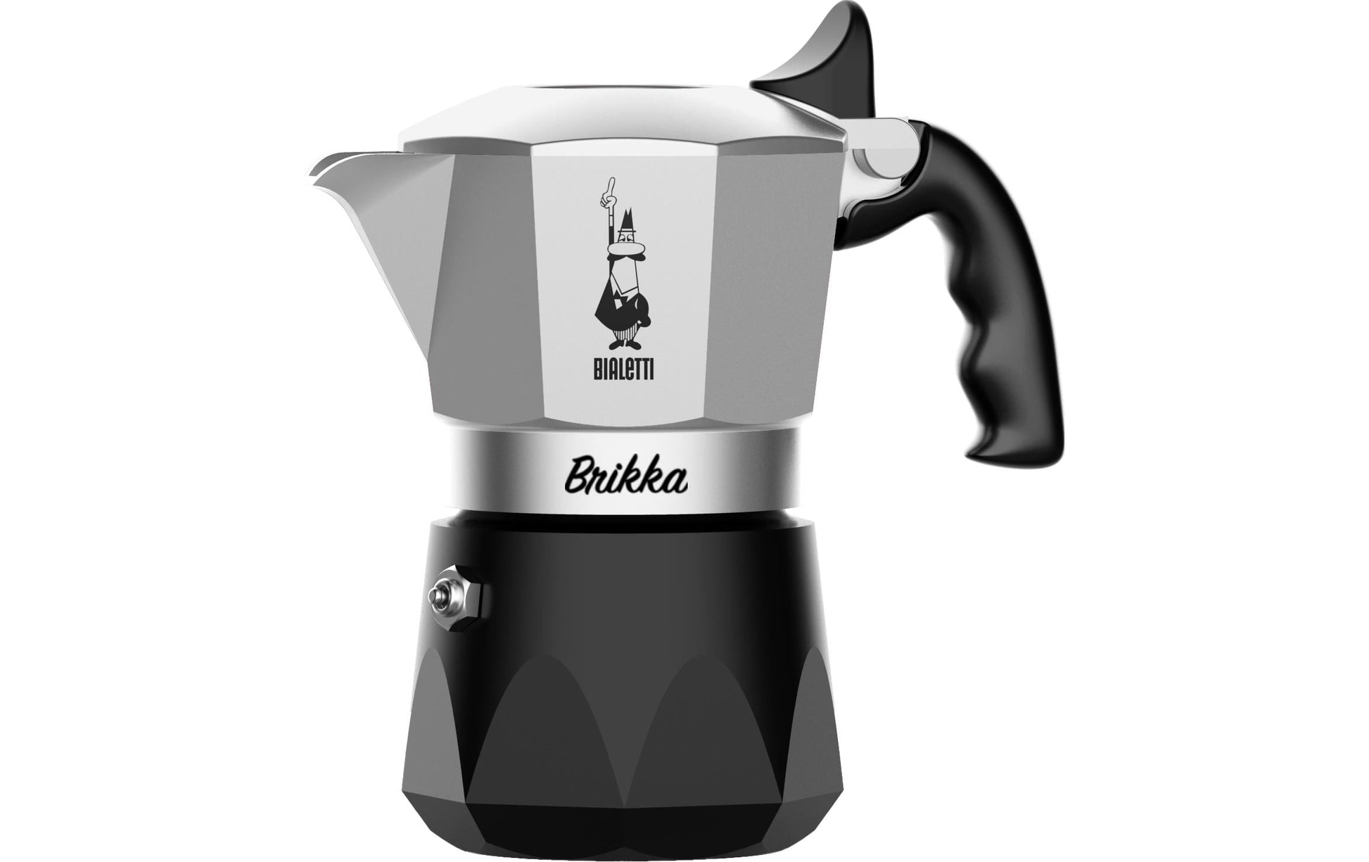 Bialetti New Brikka French Press / Kaffeebereiter – für Elektroherde, 0,1 l, 2 Tassen, Aluminium