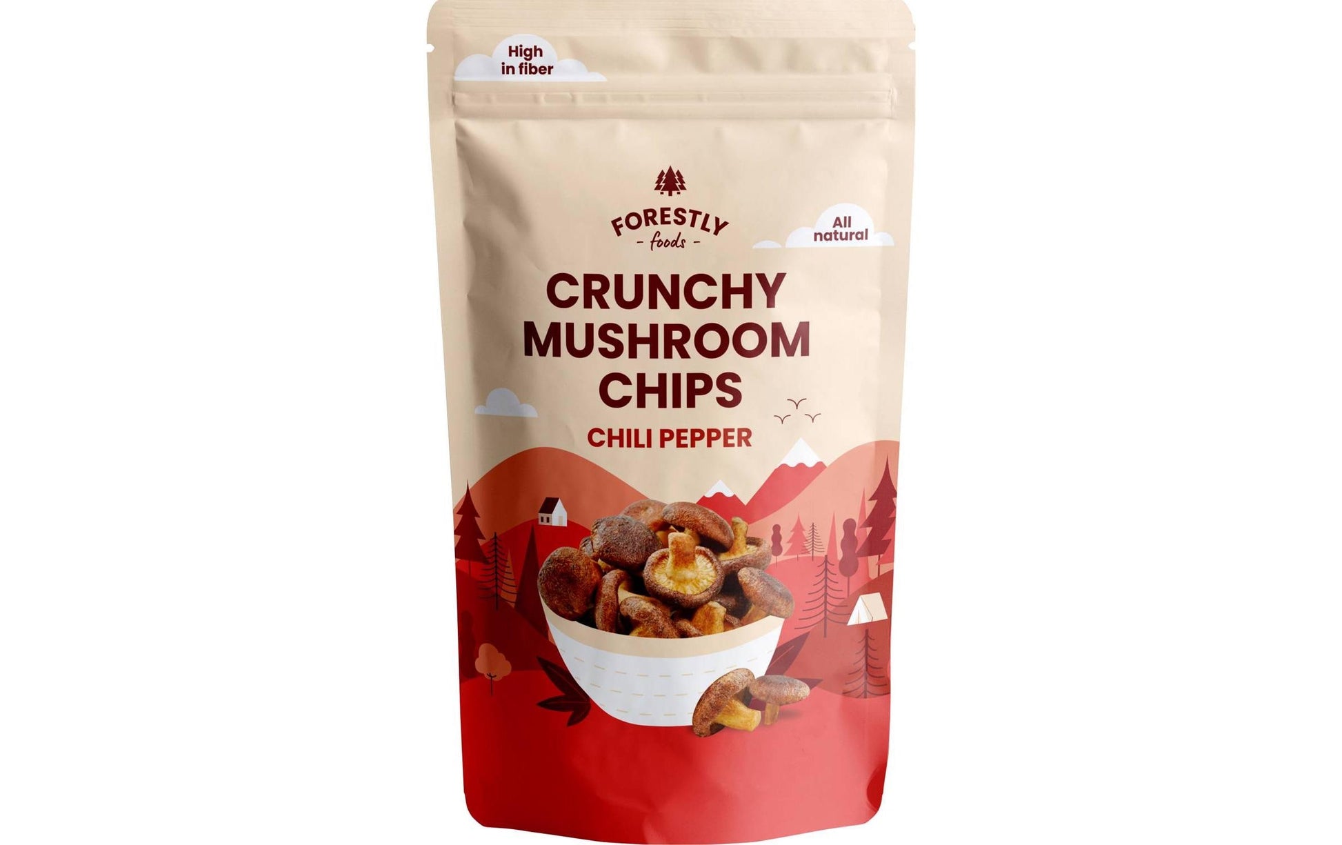 Forestly Foods Champignon-Chips – Chili, vegan, glutenfrei – 50 g