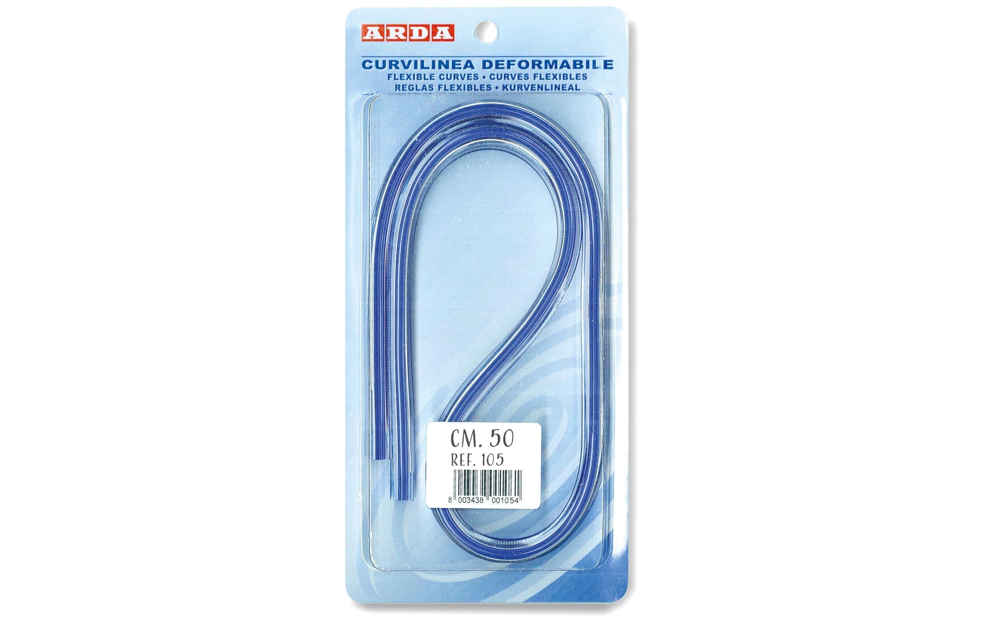 ARDA Kurvenlineal – Polyester – 50 cm – Facette – Blau