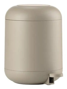 Zone Denmark Tisch-Abfallbehälter Sensu – 4 l – Kunststoff, Taupe – Ø 190 × H 265 mm
