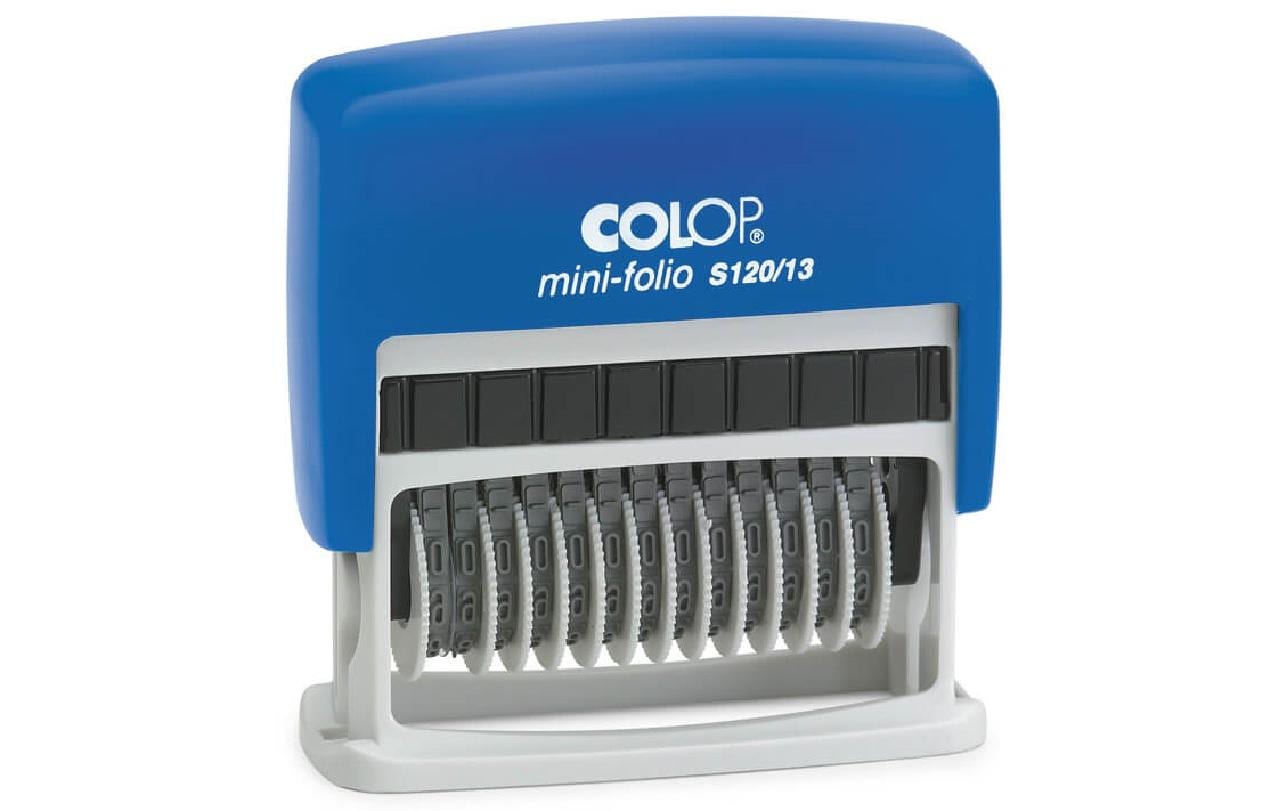 Colop S120/13 – Selbstfärbender Ziffernstempel, 13-stellig – Schwarz