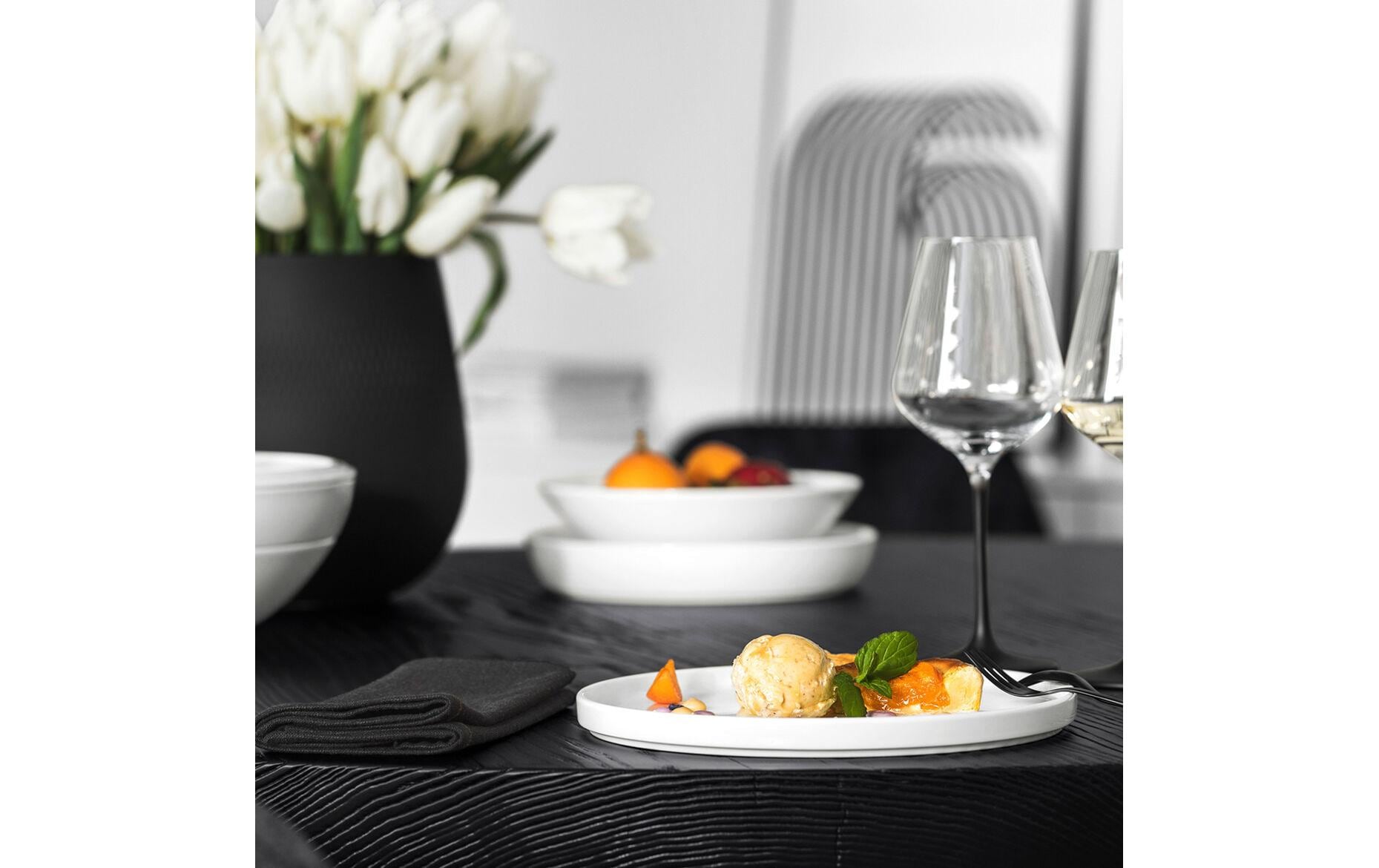Villeroy & Boch Iconic Boule Servierset – Porzellan, weiss, spülmaschinenfest, mikrowellenfest, 7 Stück