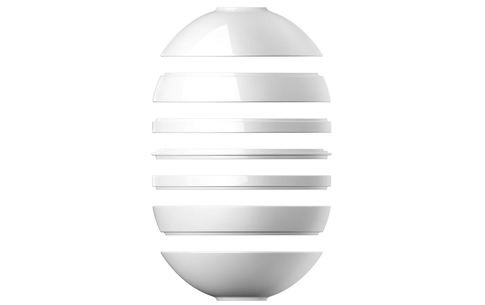 Villeroy & Boch Iconic Boule Servierset – Porzellan, weiss, spülmaschinenfest, mikrowellenfest, 7 Stück