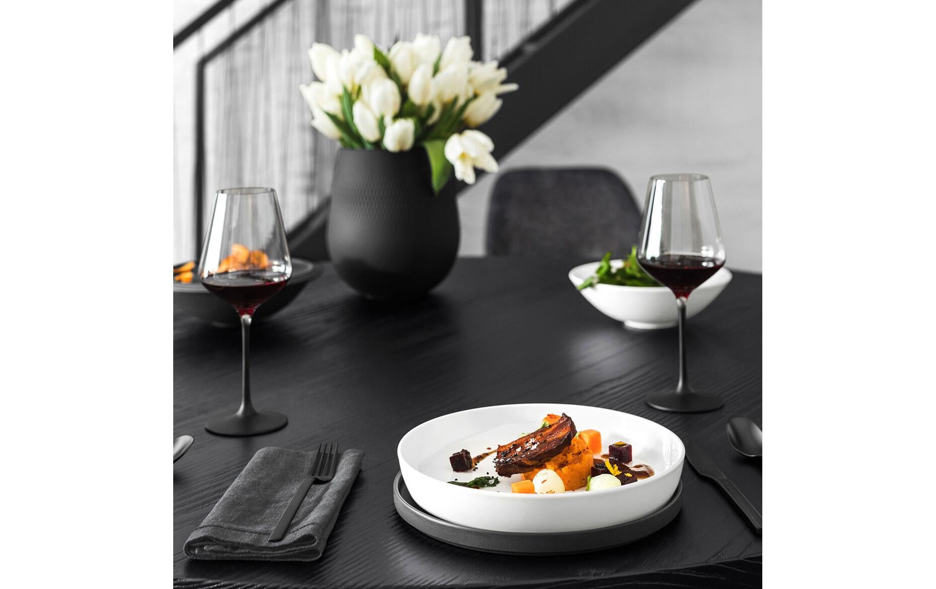 Villeroy & Boch Iconic La Boule Servierset – Porzellan, Schwarz, Weiss, Spülmaschinengeeignet