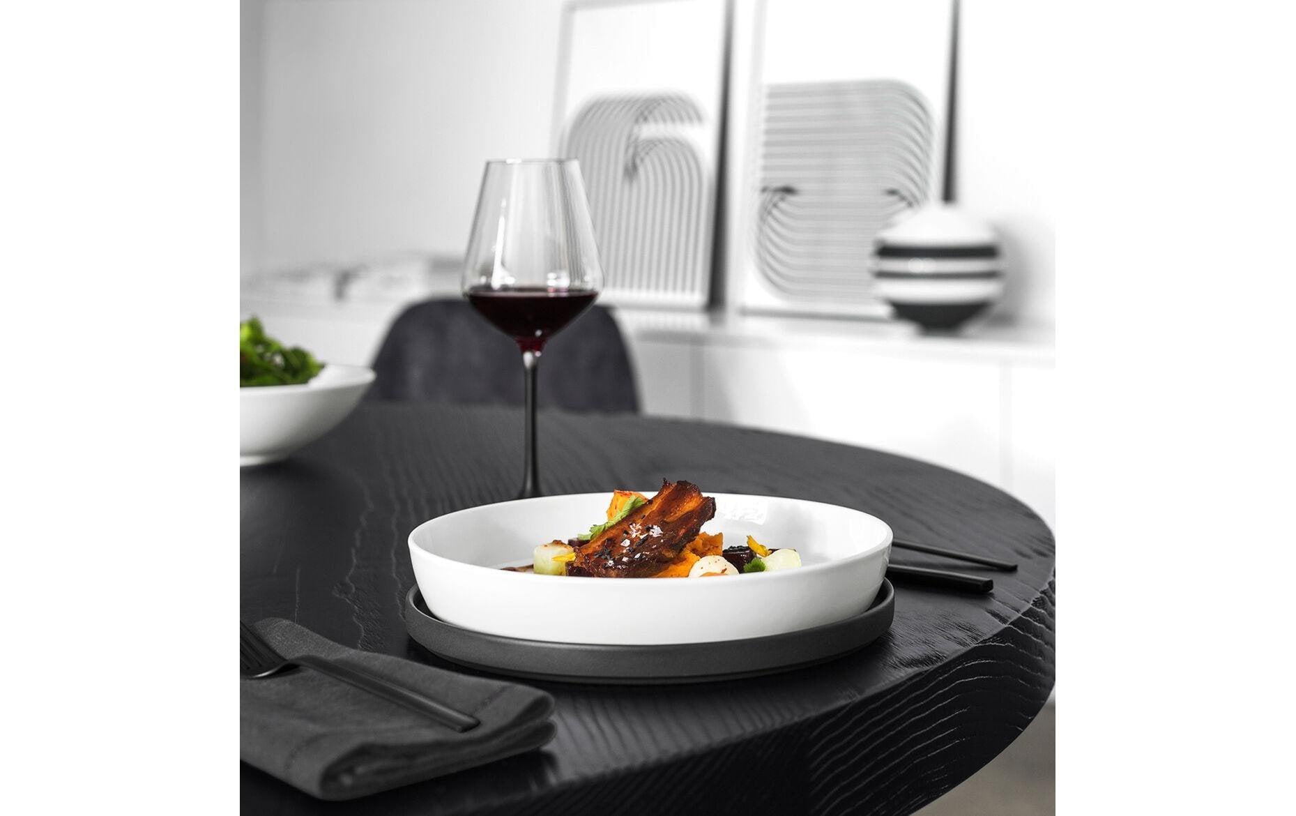 Villeroy & Boch Iconic La Boule Servierset – Porzellan, Schwarz, Weiss, Spülmaschinengeeignet