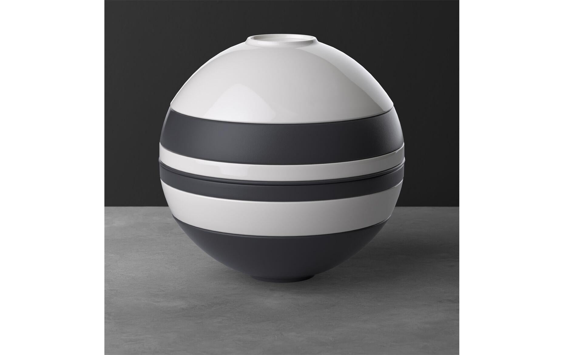 Villeroy & Boch Iconic La Boule Servierset – Porzellan, Schwarz, Weiss, Spülmaschinengeeignet