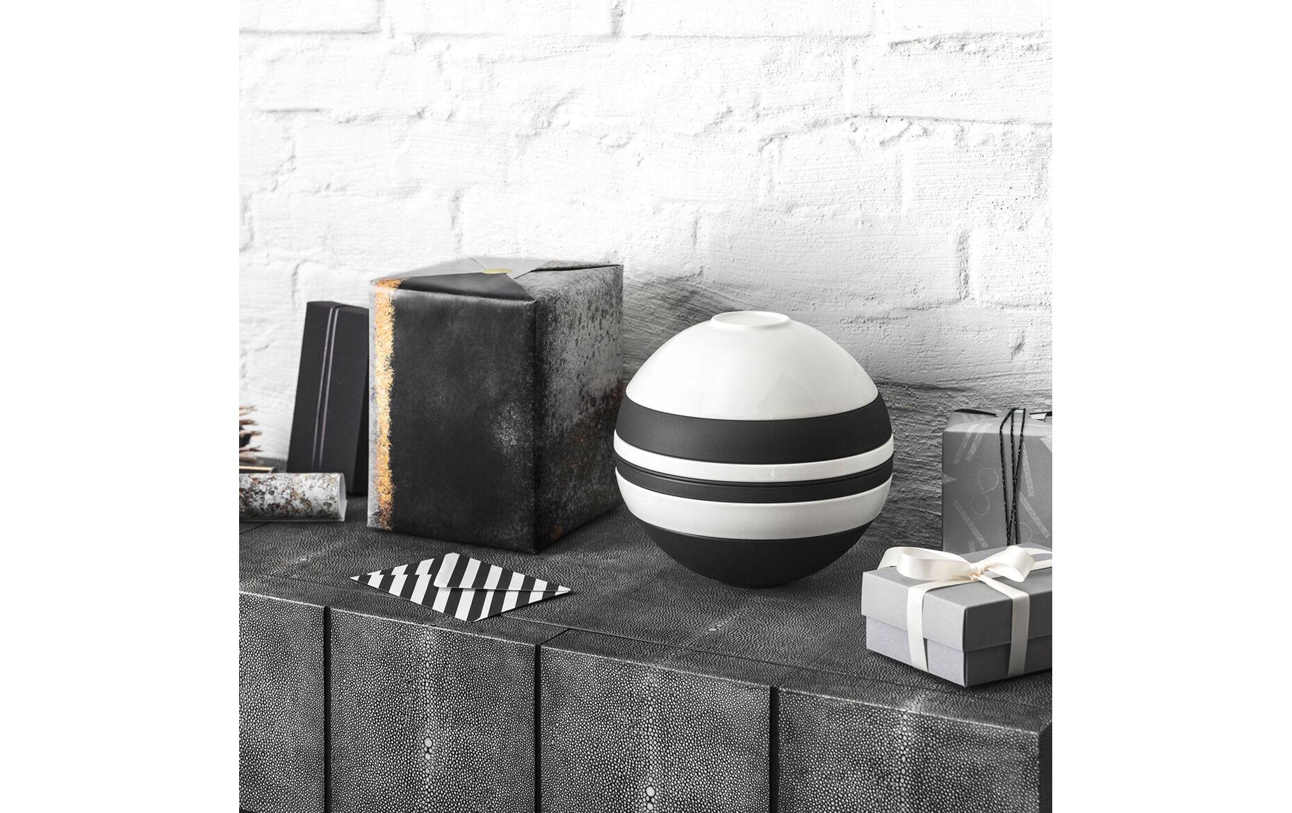 Villeroy & Boch Iconic La Boule Servierset – Porzellan, Schwarz, Weiss, Spülmaschinengeeignet