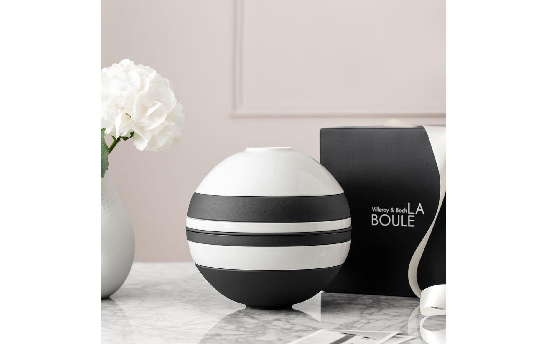 Villeroy & Boch Iconic La Boule Servierset – Porzellan, Schwarz, Weiss, Spülmaschinengeeignet