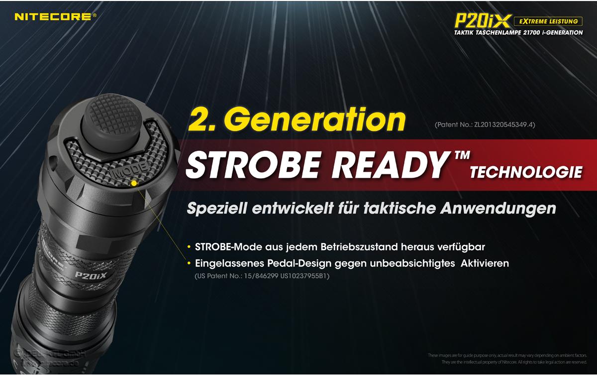 Nitecore Taschenlampe P20iX – 4000 lm, 221 m, IP68, 5000 mAh Akku, USB-aufladbar – Schwarz