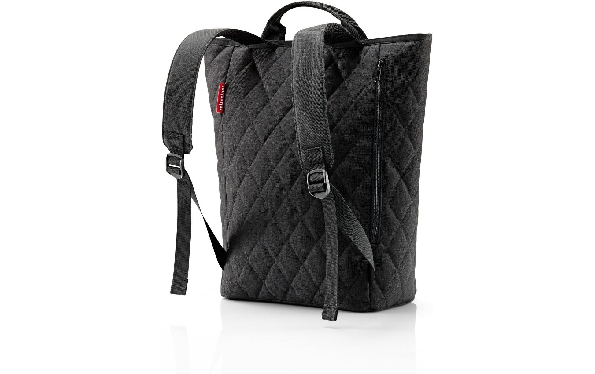 Reisenthel Einkaufstasche Shopper-Backpack – 16 l – 17 × 45 × 44 cm – Polyester – Rhombus Black