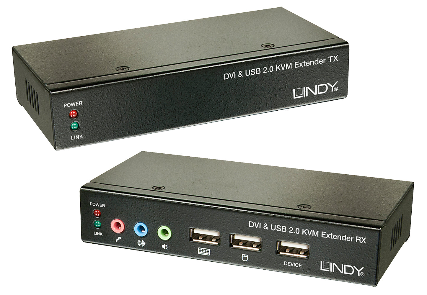 Lindy Classic DVI-D/USB 2.0 KVM-Extender über Cat6, bis 50 m, Audio