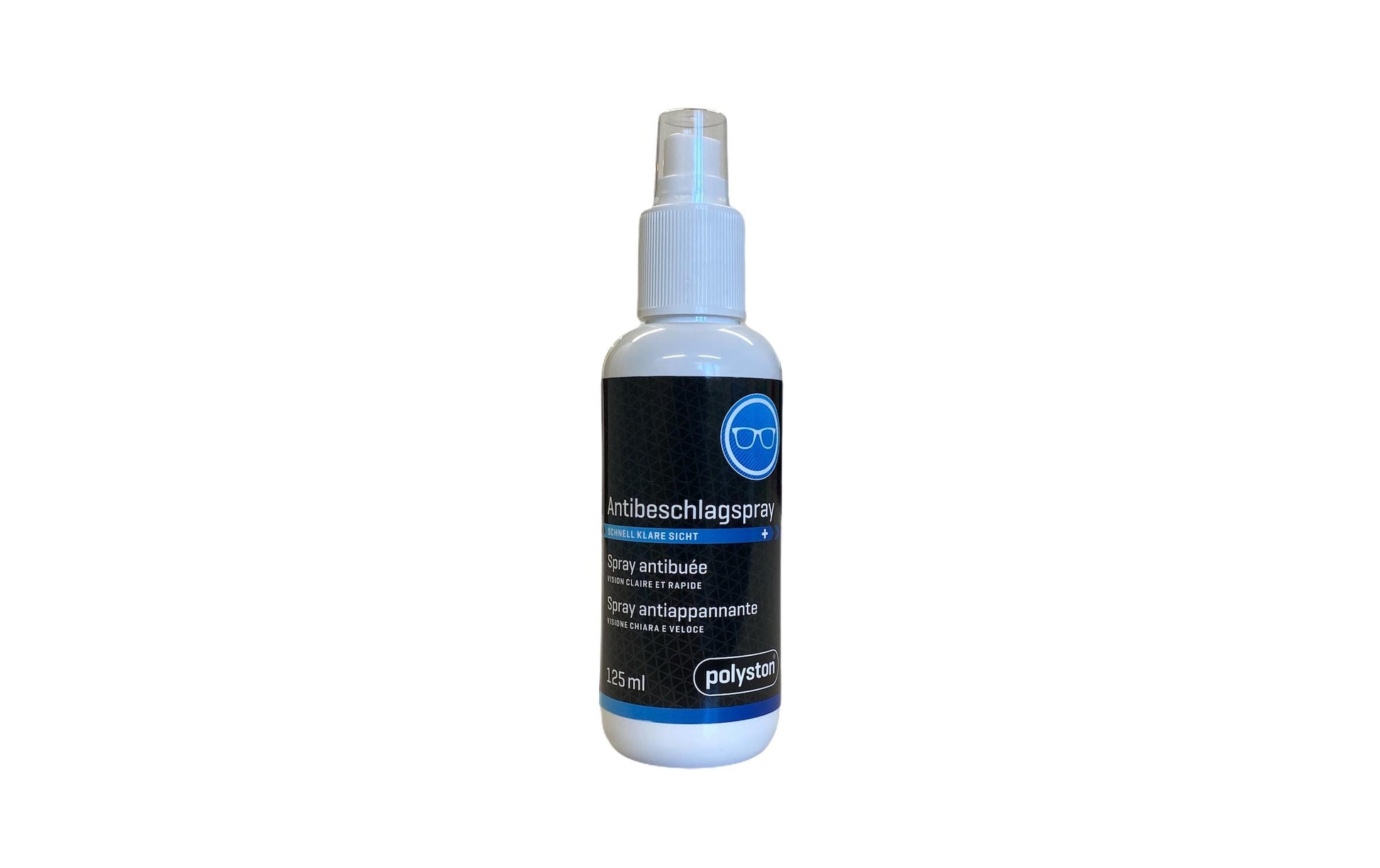 Polyston Antibeschlag-Spray – 125 ml, Pumpspray, für Radsportbrillen, Motorradbrillen und Helmvisiere