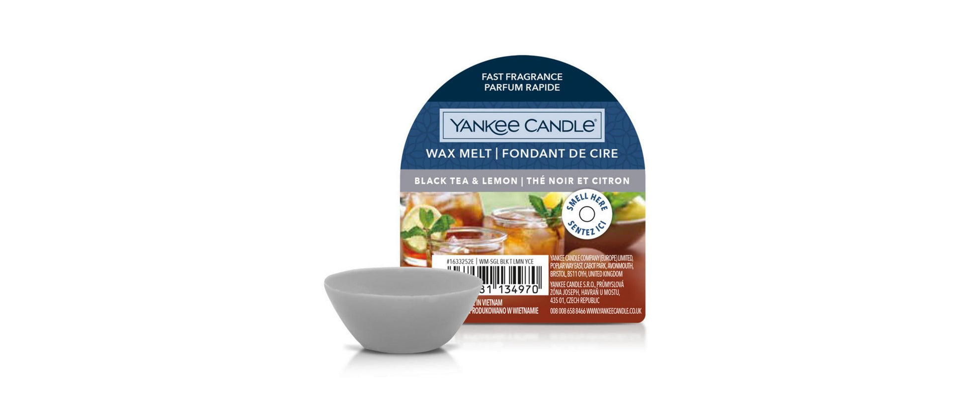 Yankee Candle Black Tea & Lemon – Duftwachsplättchen, rund, Ø 7 cm, 1 Stück