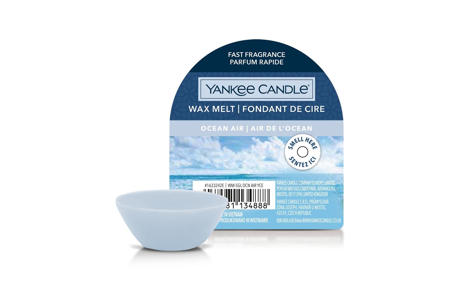 Yankee Candle Ocean Air – Duftwachsplättchen, 1 Stück, Blau