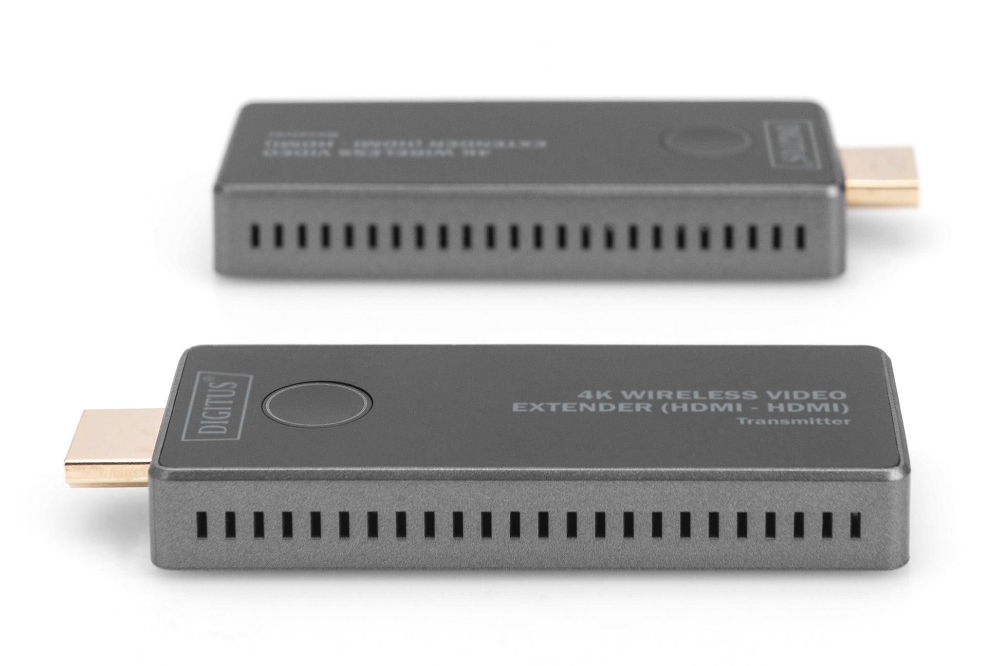 Digitus HDMI-Extender-Set – 4K UHD, kabellos, HDMI 2.0, 30 m – Schwarz/Silber, 2er-Set