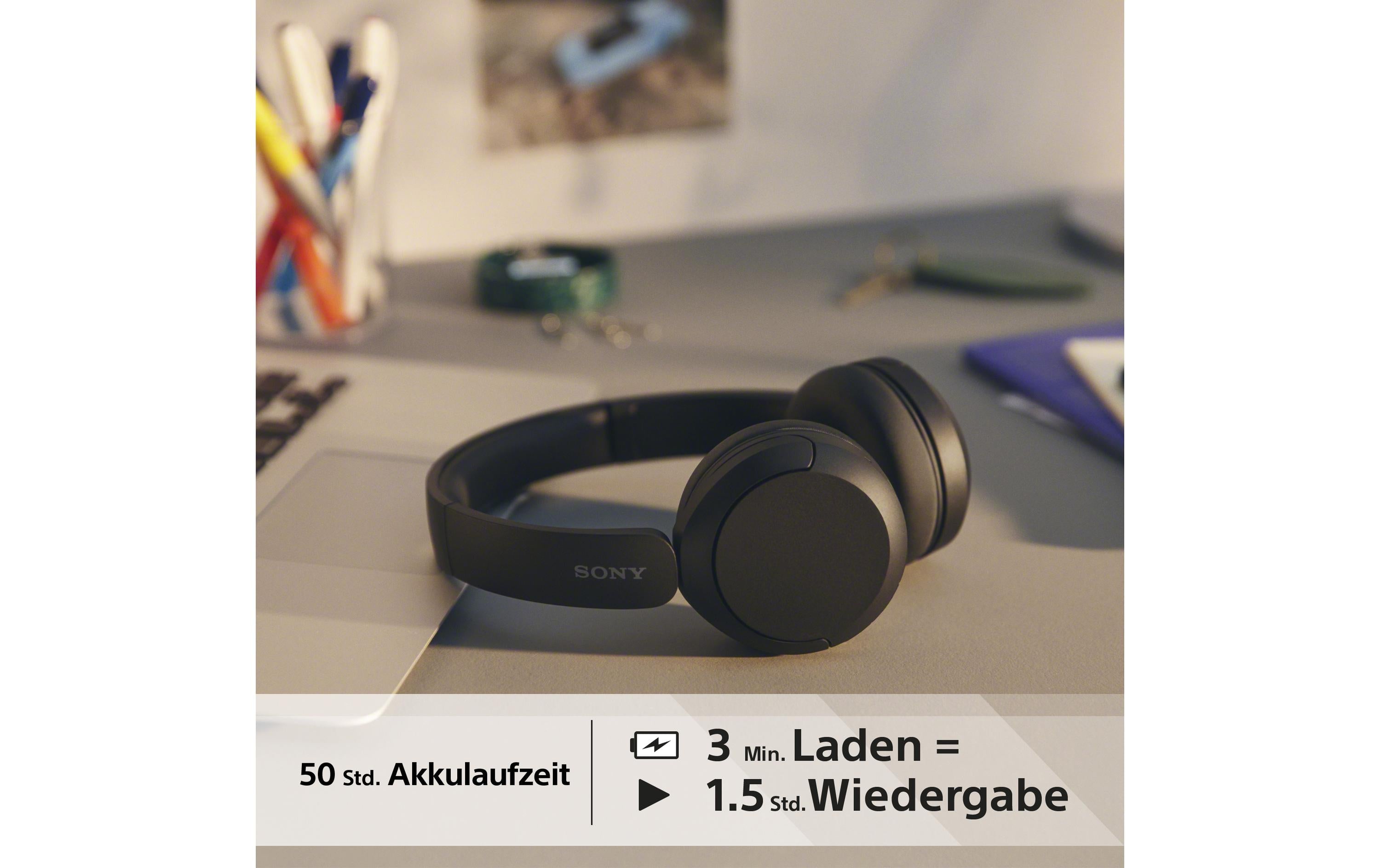 Sony WH-CH520 On-Ear Kopfhörer – Stereo, BT 5.2, Schwarz