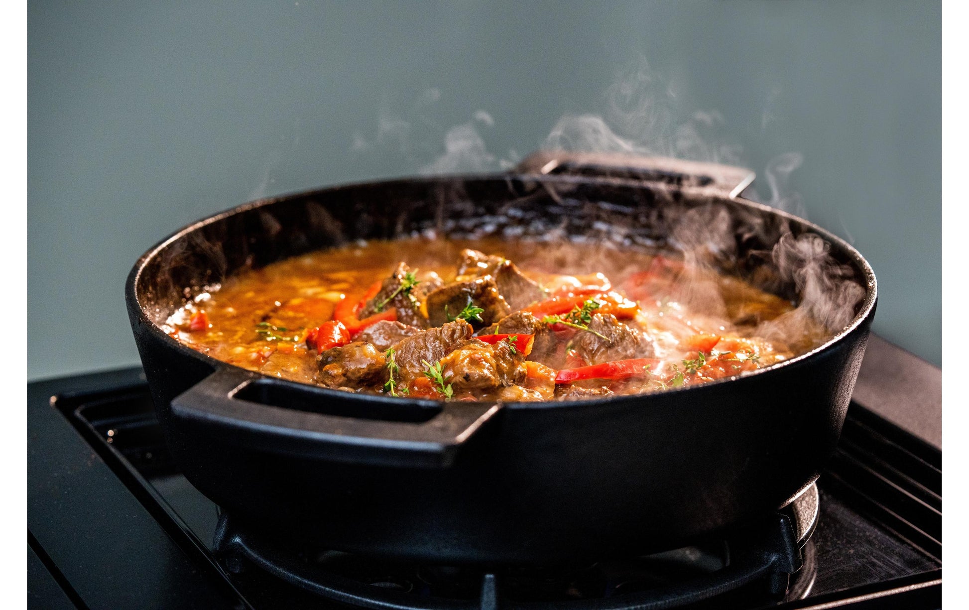 OUTDOORCHEF Kochtopf – 2 l, Ø 28 cm, Gusseisen, Schwarz