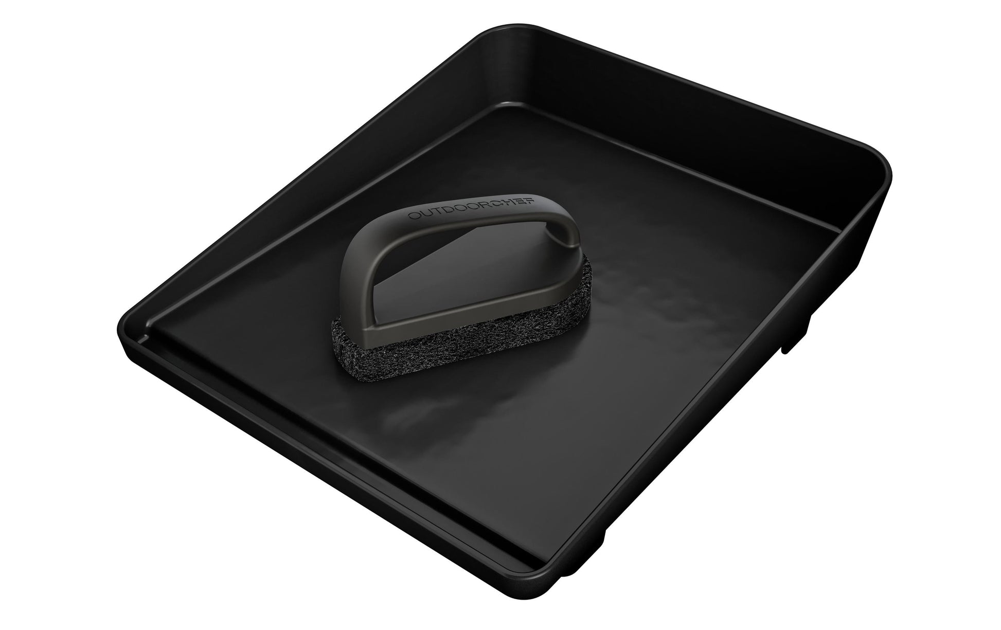 OUTDOORCHEF Reinigungsset – Grillreiniger, Edelstahl, schwarz, für Grills, 2 Stk., 13,5 × 3,2 × 36,5 cm