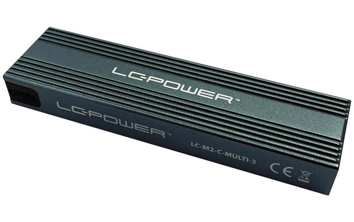 LC-Power LC-M2-C-MULTI-3 – 1-Schacht SSD-Gehäuse – für M.2 (NVMe/SATA)
