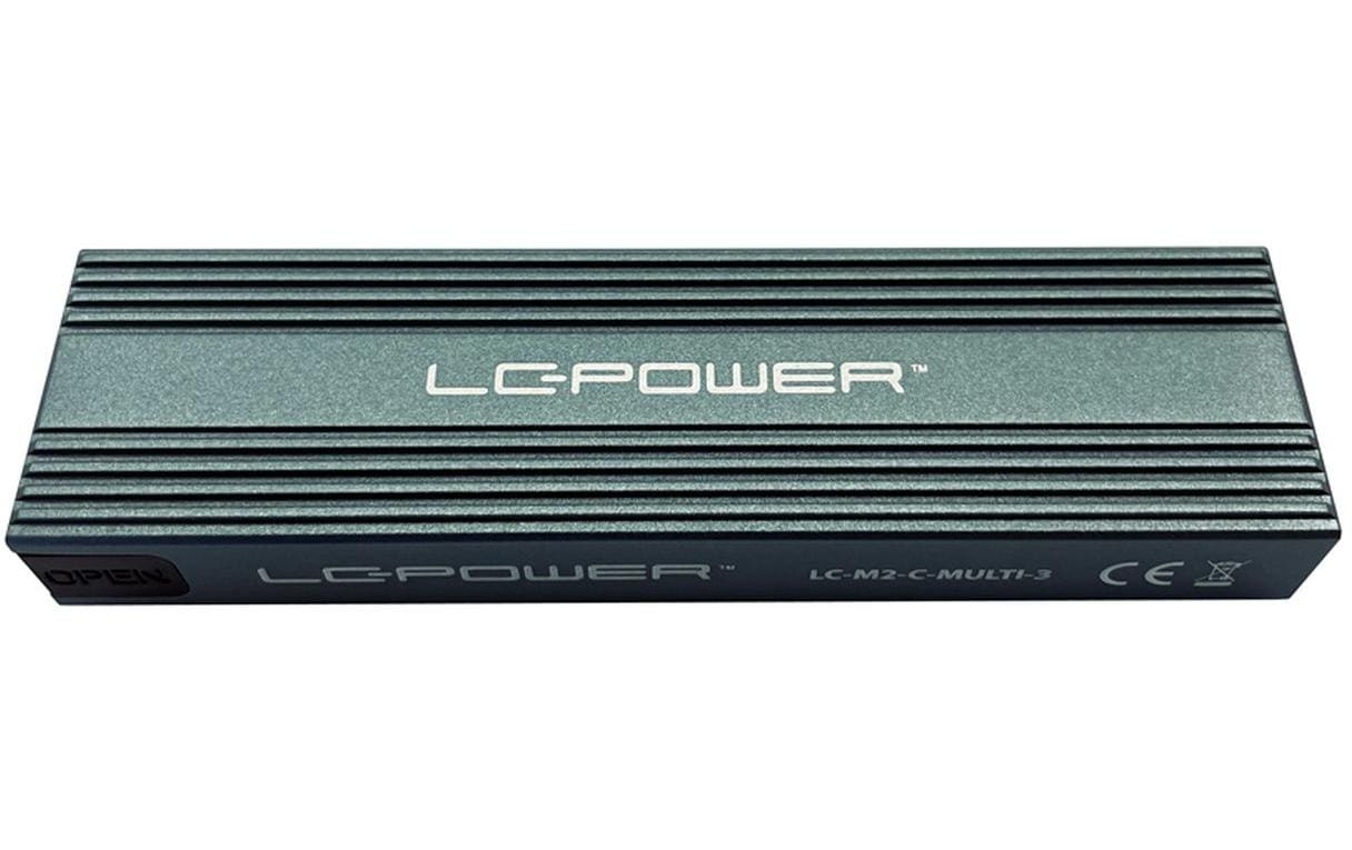 LC-Power LC-M2-C-MULTI-3 – 1-Schacht SSD-Gehäuse – für M.2 (NVMe/SATA)