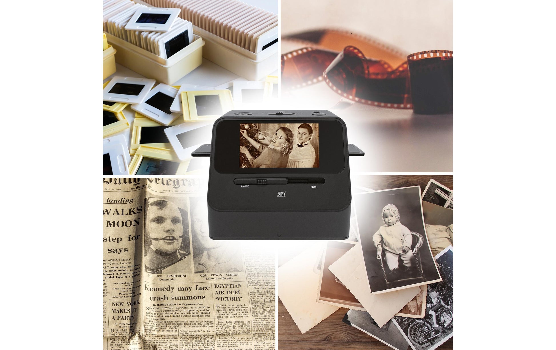 DNT SlideCopy PRO – Dia-/Negativscanner, 10,6 × 15,3 cm, 3200 dpi, HDMI