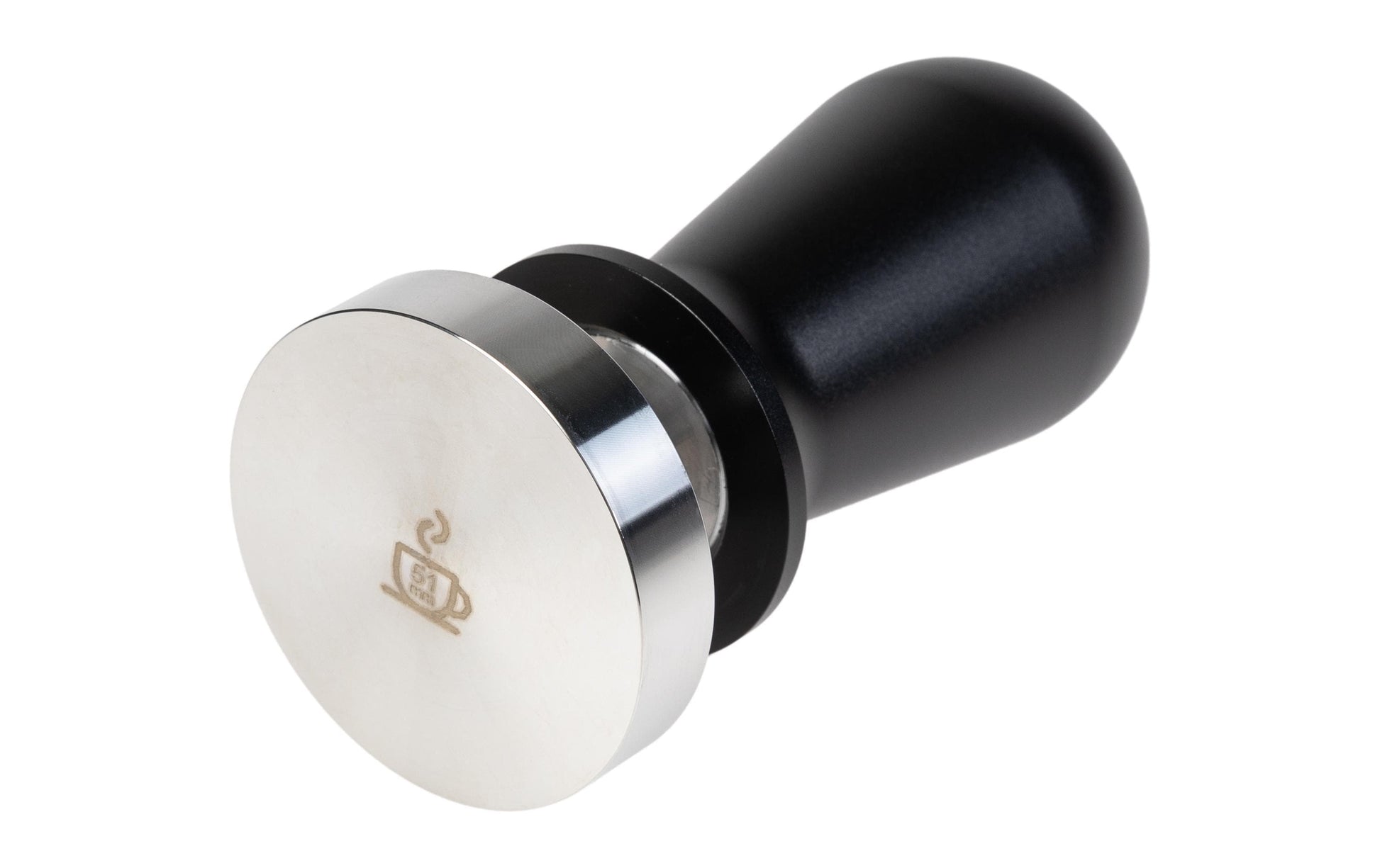 Furber. Furber – Tamper Ø 5,1 × 10,5 cm, Edelstahl, Schwarz/Silber, für universelle Siebträger