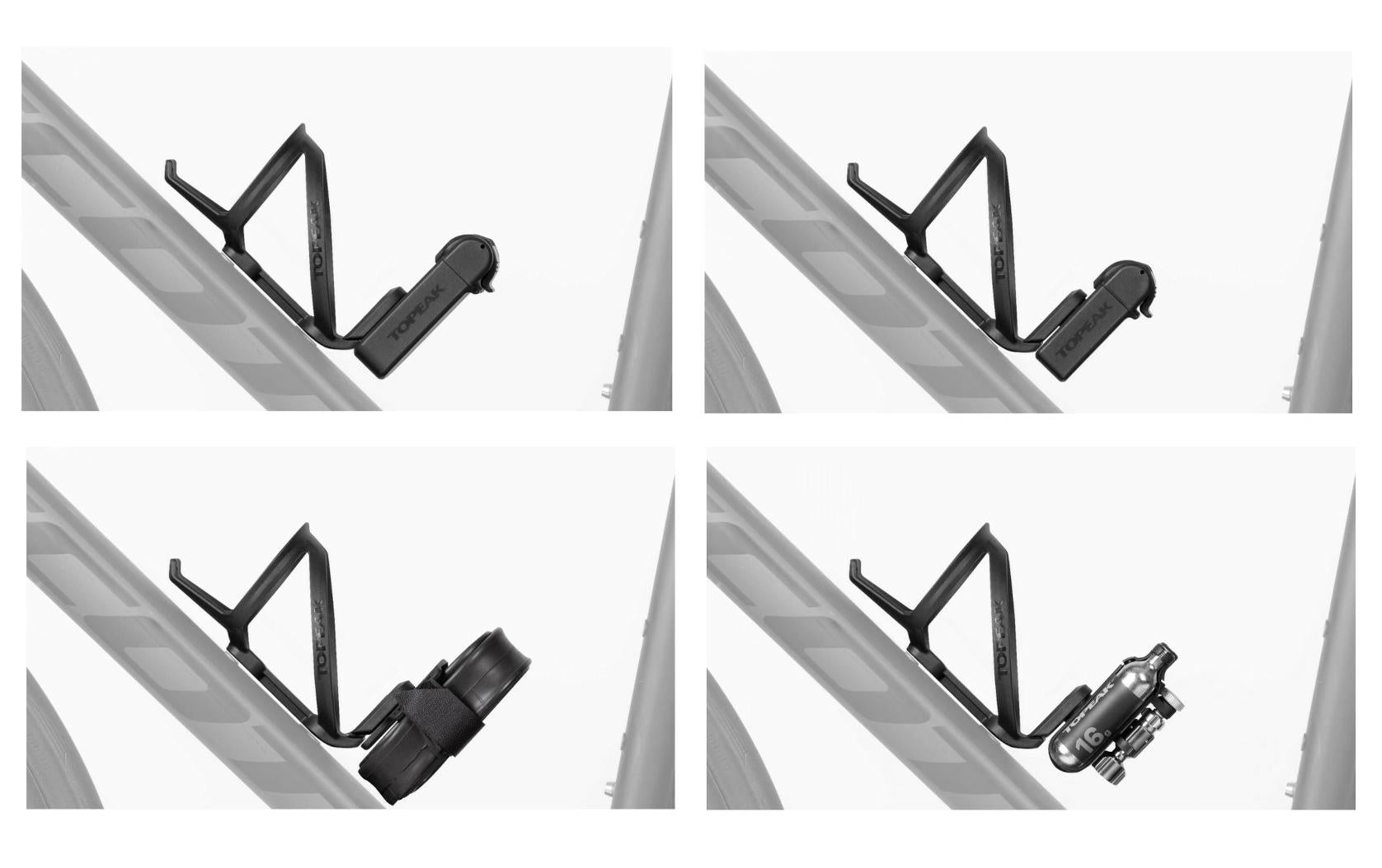 Topeak Flaschenhalter Ninja+ Cage Z – für Apple AirTag – 149 × 78 × 84 mm – schwarz – Polymer – 1 Stk.