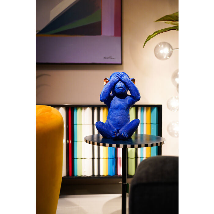 KARE Design Kare Spardose Monkey Mizaru, blau, Kunststoff, 25 × 24 × 35 cm