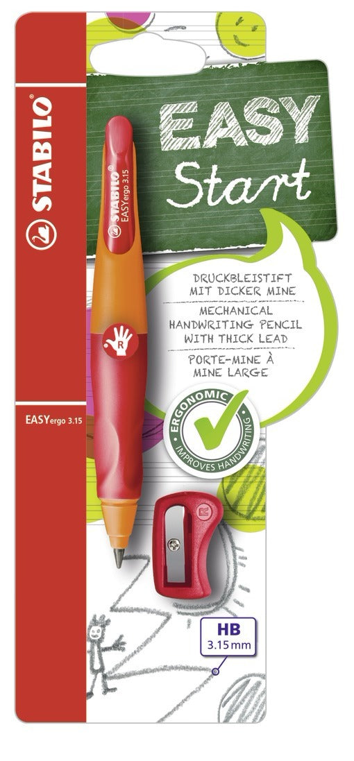 Stabilo EASYergo Start Fallminenstift – 3,15 mm, HB, mit Spitzer, Hellorange