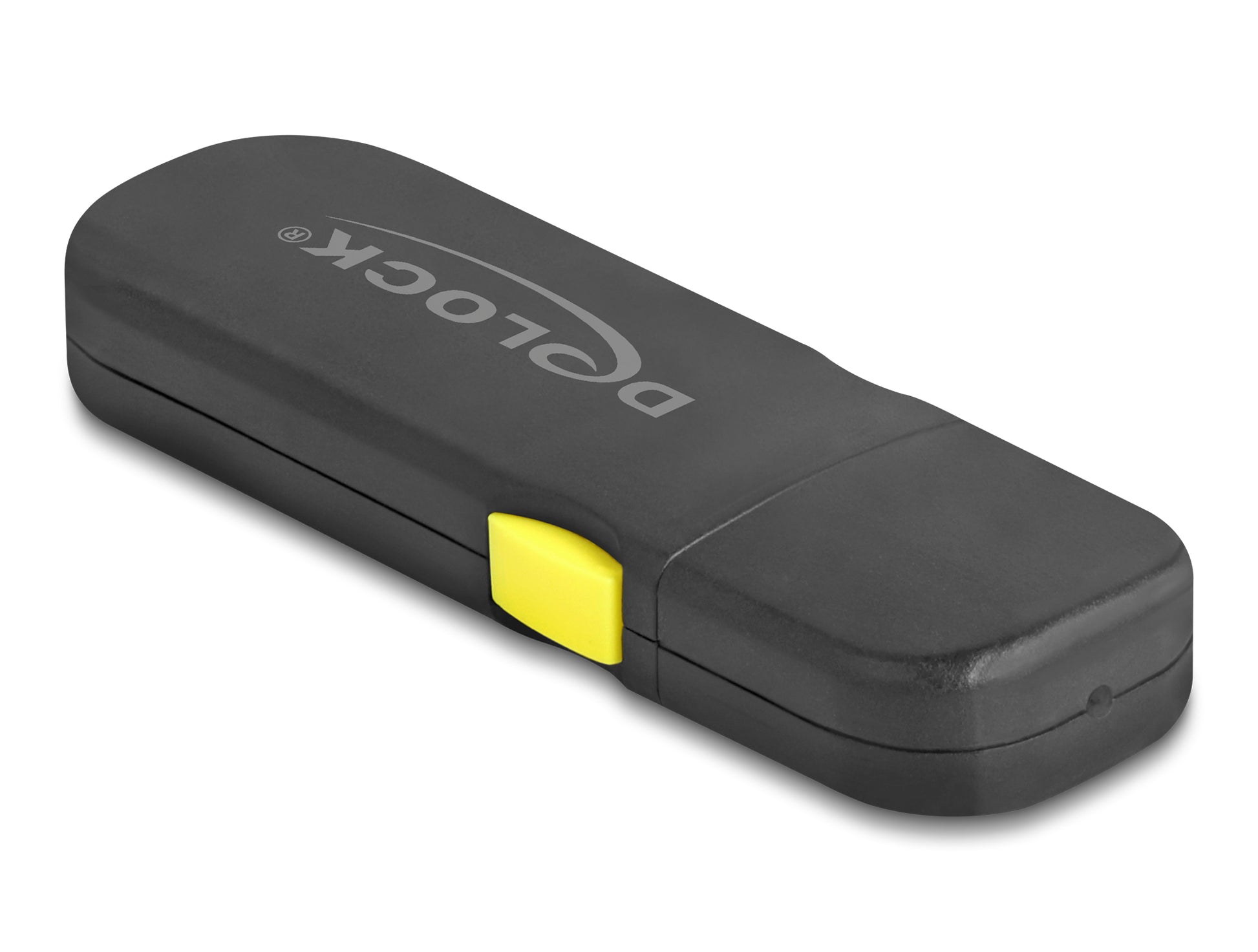 DeLOCK USB-Portblocker Set – mit Schlüssel – Schwarz/Gelb – für USB-A – 4 Stk