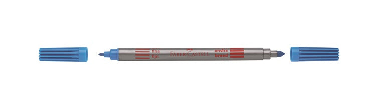 Faber-Castell Doppelfasermaler Filzstift, Doppelspitze – Kombi, wasservermalbar, 10 Farben