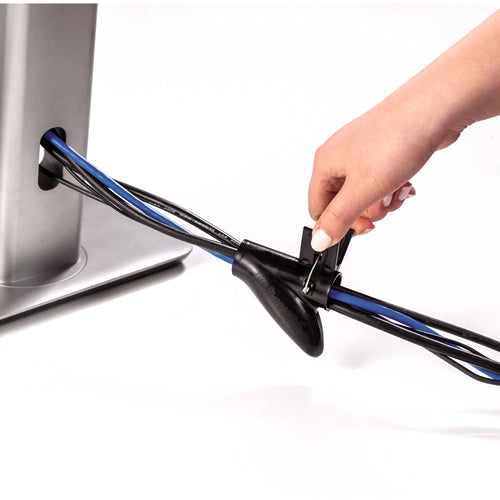 Fellowes CableZip 99439 Kabelführung – Länge 2 m, zuschneidbar, schwarz, für Kabel bis Ø 20 mm