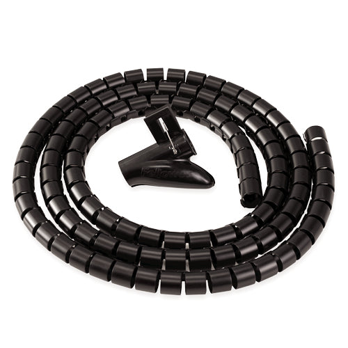 Fellowes CableZip 99439 Kabelführung – Länge 2 m, zuschneidbar, schwarz, für Kabel bis Ø 20 mm