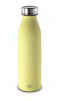 Alfi PURE Isolierflasche 500 ml – doppelwandig 12 h heiss/24 h kalt, Edelstahl, Schraubdeckel, Mesh Lemon