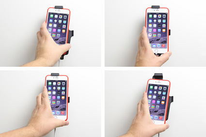 Brodit Auto-Halterung mit Kabelbefestigung – für iPhone 6 Plus, iPhone 6S Plus – Schwarz, Acetal