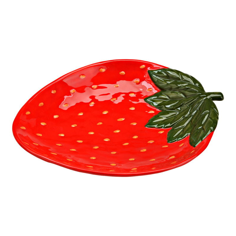 G. Wurm Schale – 22,0 × 26,0 × 3,0 cm, Keramik, Rot