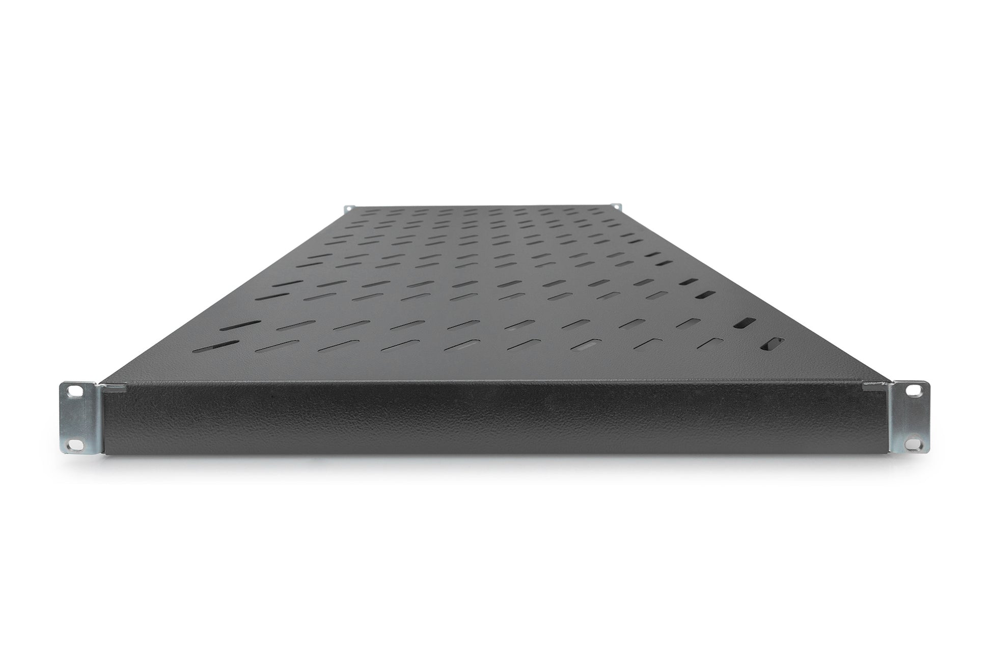 Digitus 19" Fachboden – 1U, Tiefe 700–1180 mm, 50 kg, Schwarz