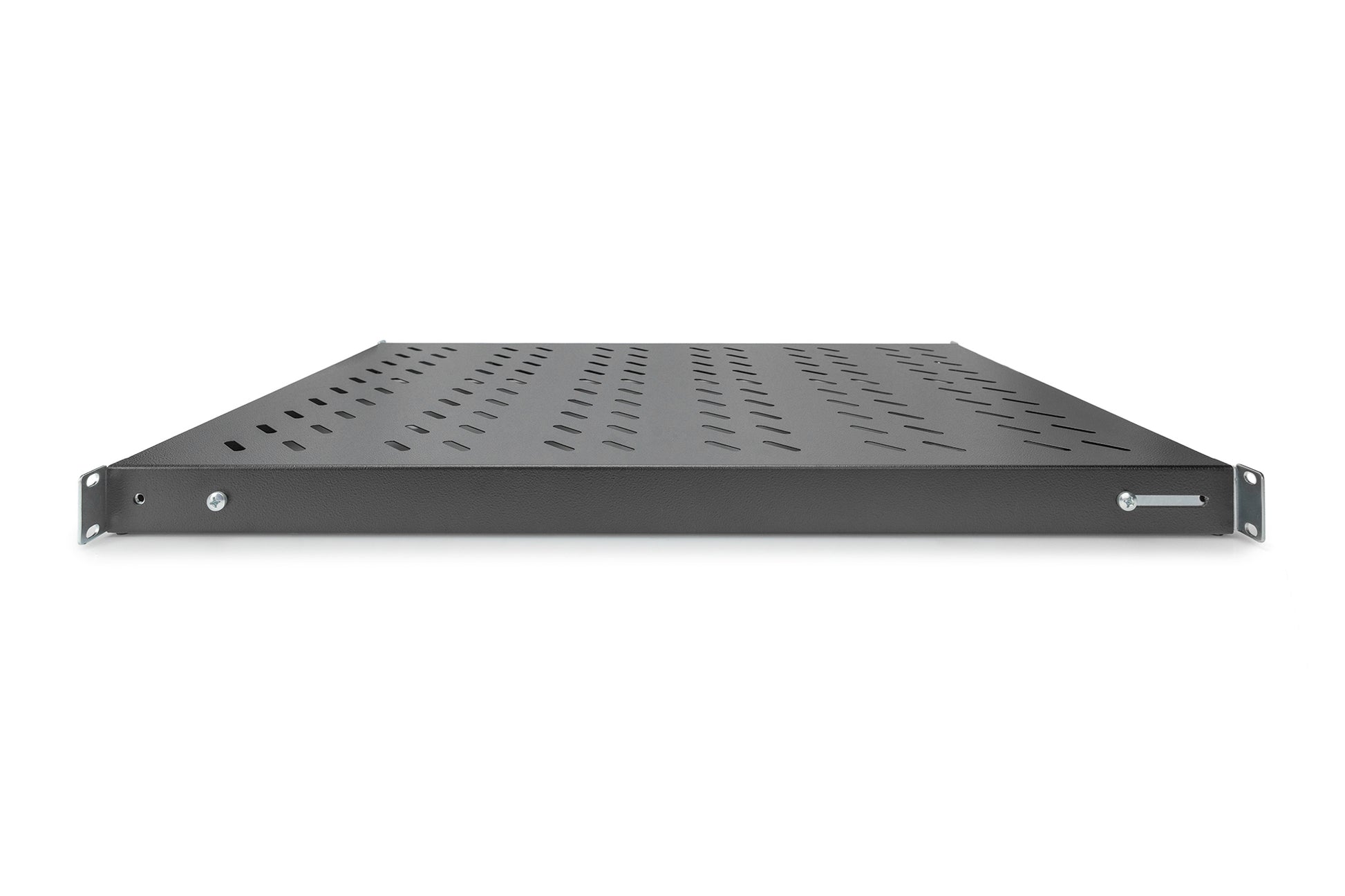 Digitus 19" Fachboden – 1U, Tiefe 700–1180 mm, 50 kg, Schwarz