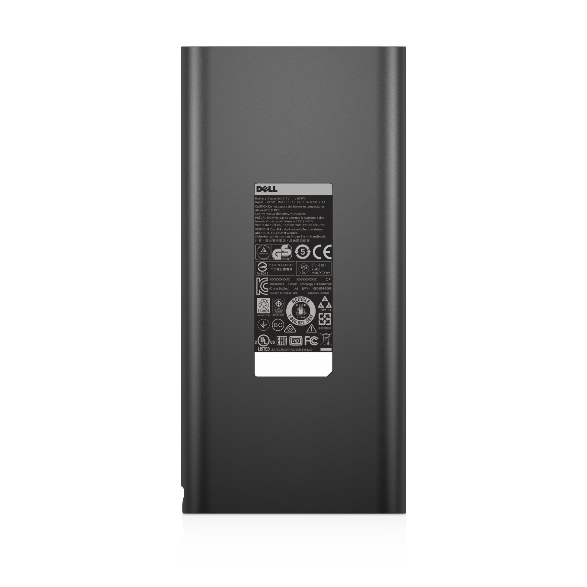 DELL Power Companion PW7015L Powerbank 18'000 mAh – 2× USB-A, schwarz